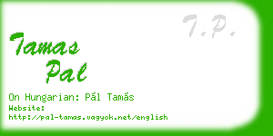 tamas pal business card